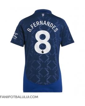 Manchester United Bruno Fernandes #8 Tricou Fotbal Replică 2024-25 Femei Deplasare
